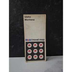 1971 Idaho Montana Mobil Travel Map